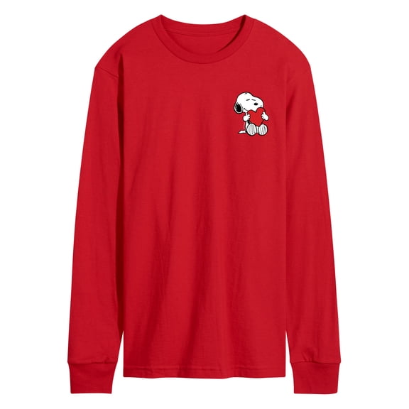 Peanuts - Valentines Hugging Heart - Men's Long Sleeve Graphic T-Shirt