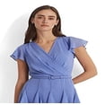 thumbnail image 2 of Ralph Lauren Women's Ruffle Trim Chiffon Dress Blue Size 2, 2 of 3
