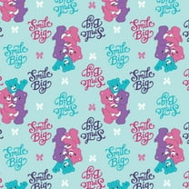 Care Bears Sparkle and Shine Smiles in Blue 100% Cotton Fabric Sold by the Yard