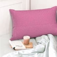 thumbnail image 4 of Yiaed Pink Gingham Print Brushed Microfiber Envelope Pillowcases, Standard,Envelope Closure Pillow Cases(No pillow core)-20"x30", 4 of 6