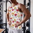 thumbnail image 3 of Wukai Tulips Flowers Print Men’s Workout Tank Top Sleeveless Muscle T shirt Gym Running Fitness Tank Top-4X-Large, 3 of 7