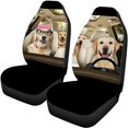 thumbnail image 5 of Uourmeti Golden Retriever Driving Print Car Seat Cover Sets 3 PCS, Car Seat Covers Set Polyester Interior Full Surround for Truck Trucks most Cars, 5 of 10