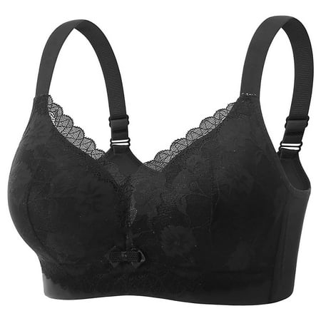 Jalioing Women s Lace Bralettes Adjustable Full Coverage Support Bra Push Up Breathable T Shirt Everyday Bra