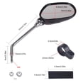 thumbnail image 3 of 1 Pair Rear View Mirror Adjustable 22-25mm Bicycle Left Right Glass 1 Back Sight Reflector Cycling Biking Plastic Motorcycle Mirrors Glass, 3 of 8
