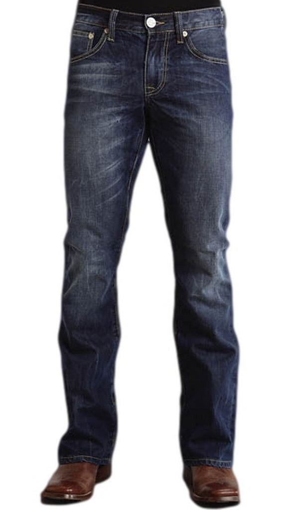 Stetson Men's Rock Fit Bold X Stitched Jeans 