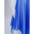 thumbnail image 6 of Miutii Kids Girls Color Block Dance Dress for Liturgical Worship Praise Long Sleeve Church Choir Gown Dancewear Royal Blue 14, 6 of 7