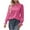 Hot Pink, variant on qolati Women's Dressy Casual Long Sleeve Shirts 2023 Elegant V Neck Lace Eyelet Puffy Sleeve Tunic T-Shirt Loose Fit Basic Going Out Work Tops