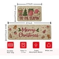 thumbnail image 3 of Christmas Kitchen Rug Tis The Season Kitchen Mat Set of 2 Xmas Winter Farmhouse Party Floor Mat for Home Kitchen Bathroom Pink Christmas Decorations - 17x27 and 17x47 Inch, 3 of 6
