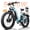 blue, variant on Dual Motor Electric Bike,26" x4" Fat Tire Electric Bike,Up to 5000W Peak, 52V 23Ah Built-in Lithium Battery, Up to 40/46MPH & 105 Miles Range, Off-Road & Urban Riding
