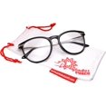 thumbnail image 2 of Round Clear Lens Glasses - Non-Prescription - Men and Women (Black), 2 of 3