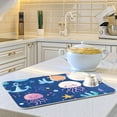 thumbnail image 6 of Yayeee Dish Drying Mat for Kitchen Counter 16"x18" Microfiber Absorbent Pad, Light Pink Jellyfish, 6 of 7