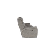 New Classic Furniture Kamari Fabric Power Console Loveseat, Gray