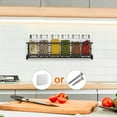 thumbnail image 2 of Kitchen Spice Rack, Metal Spice Rack Without Drilling, Kitchen Wall Mounted Spice Rack, Spice Holder for Spice Jars Accessory Kitchen Pantry Cupboard, 29x6x6cm (Black, 4 Pieces), 2 of 5