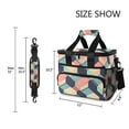 thumbnail image 3 of FORMRS Insulated Cooler Bag 24 Cans Capacity Soft Leakproof Lunch Box with Side Pockets, Pink Cubes, 3 of 7