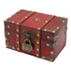 thumbnail image 3 of Cofre del tesoro pirata, caja del tesoro, caja del tesoro duradera, joyero de madera, acabado de lujo, 3 of 8