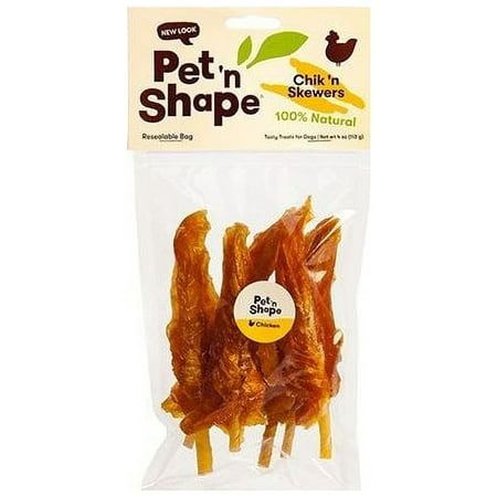 UPC: 0032657108044 | Pet n Shape Chik n Skewers – Chicken Wrapped Rawhide Chew Dog Treats – 4 Ounce
