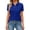 14# Blue, variant on Womens Polo Shirts Short Sleeve Button Up Wicking Tshirts Shirts Collared Lapel Shirts Dressy Casual Solid Color Blouses Light Brown XL