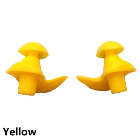 1 Pair Environmental Diving Waterproof Dust-Proof Earplugs Ear Plugs Soft Silicone Swim Accessories YELLOW 1 PAIR