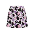 thumbnail image 5 of Garronmavis Tennis Skirt for Women with Pockets Casual Athletic Golf Skirt with Shorts High Waisted Mini Skort Womens Animal Print Skort, Cow Print Floral, Size S, 5 of 7