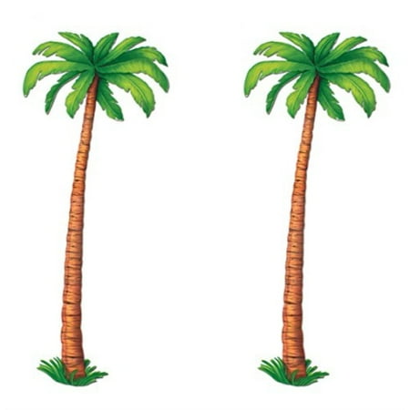 beistle s55137az2 jointed palm trees, 6', green/brown