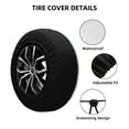 thumbnail image 3 of Kdxio Spare Tire Cover for RV Trailer, Waterproof Wheel Cover,Camper Spare Tire Cover Fit for Rv SUV Truck Travel Trailer 15 inch-Vegetable, 3 of 8