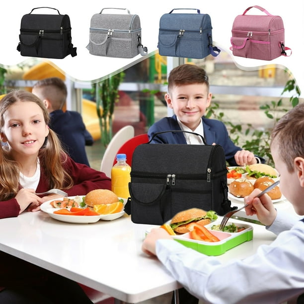 Fiudx Liquidación De Ahorros De Verano Bolsa De Almuerzo Aislada Para Mujeres/Hombres, Lonchera Reutilizable Para Oficina, Trabajo, Escuela, Picnic, Playa, Bolsa Congelable A Prueba De Fugas Con Corr