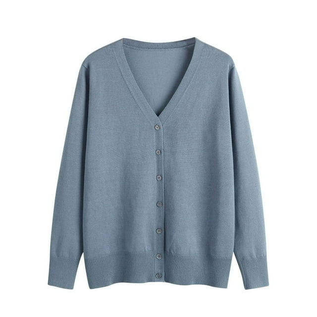 Women‘s Soft Cardigans Lightweight Casual Button Up Knitted Sweaters Cardigan Outerwear Long Sleeve Fall Coat