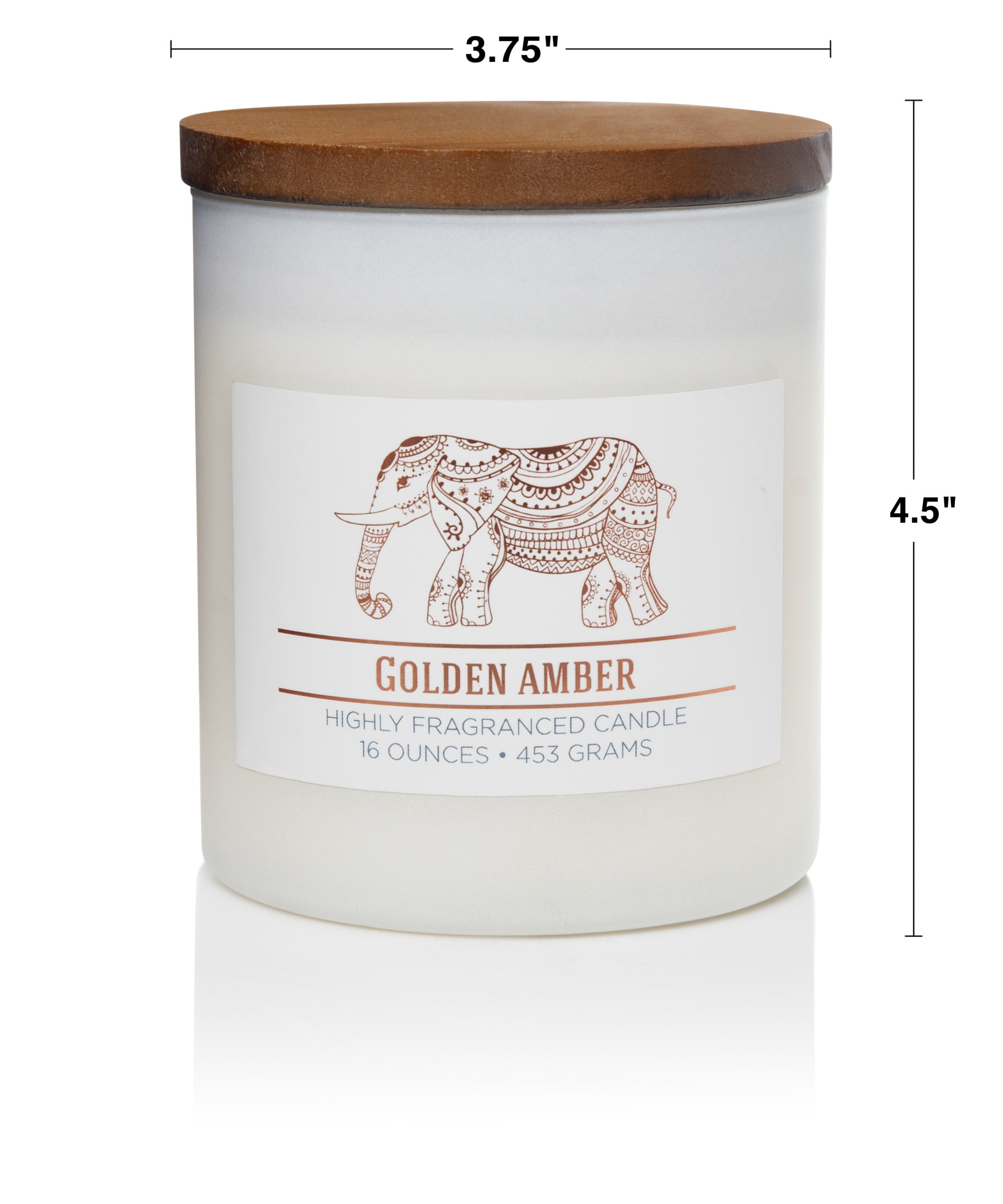 Colonial Candle Golden Amber 16 oz Aromatherappy Candle, White