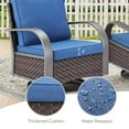 thumbnail image 6 of POCASSY Outdoor Swivel Chairs Set of 4, Weather Resistant Brown Wicker Swivel Rocking Patio Chairs Outdoor Lounge Accent Chairs for Porch Deck Garden, Blue, 6 of 13