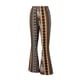 thumbnail image 3 of Pantalones acampanados elásticos de cintura alta con estampado bohemio para mujer, pantalones acampanados rectos informales y adelgazantes con estampado floral retro, 3 of 7