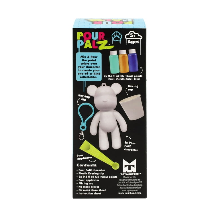 pa pi pu Bear 5段タンス Pour Palz 9” Bear, Golden Dream, DIY Paint