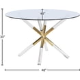 thumbnail image 4 of Meridian Furniture Mercury Round Tempered Glass Top Dining Table, 4 of 8
