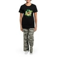 thumbnail image 4 of CafePress - St. Patrick Yellow Lab Women's Dark Pajamas - Women's Short Sleeve Print T-Shirt and Pants Dark Cotton Pajama Set, 4 of 7