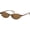 Brown, variant on Retro Oval  Eye Sunglasses for Women Small Y2K Thin Narrow  UV Protection Lightweight  90s Sun Glasses