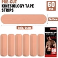 thumbnail image 2 of XIRQI 60Pcs Precut Kinesiology Tape Strips,2 Inch X 10 Inch Athletic Tape,Kinetic Tape,Elastic Muscle Tape,Sports Tape,Knee Tape for Exercise and Daily Use-Skin Color, 2 of 7