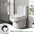 thumbnail image 5 of HELLHERO Marble Texture Bathroom Seat Covers of Set of 2 Stretch Toilet Seat Protector Machine Washable Bathroom, 5 of 8