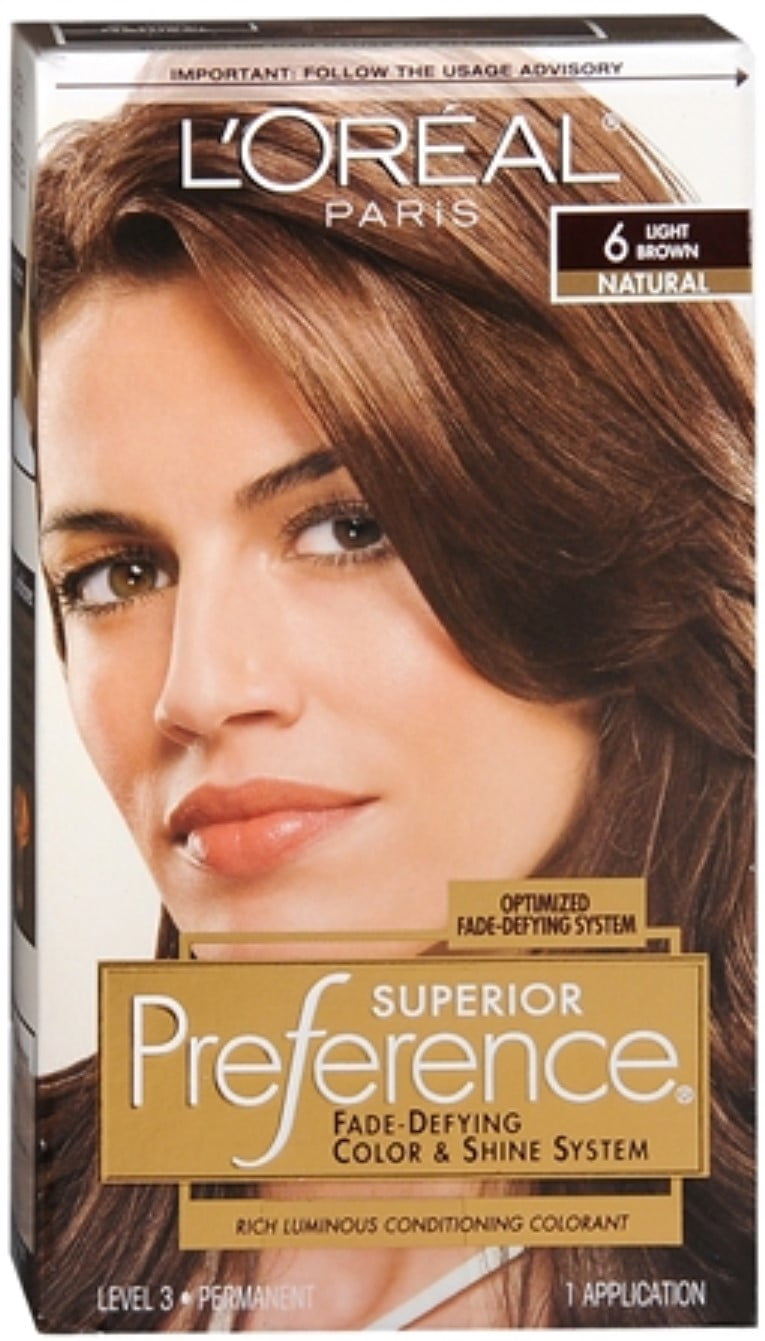 L'Oreal Superior Preference Permanent Hair Color, 6 Light Brown