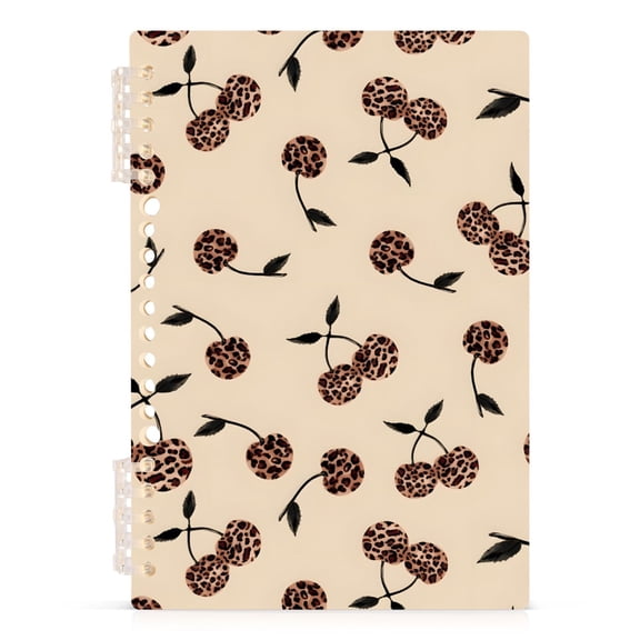 joogoo A5 Spiral Journal Notebook Leopard Cherry College Ruled Notebooks 8.3" x 5.7" 1 PC