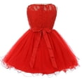 thumbnail image 3 of Flower Girl Dress Mini Dress Rhinestone Neck & Waist for Little Girl Blush 4 MBK-JK52, 3 of 4
