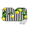 thumbnail image 2 of Picia Lemons on Striped Curved Windshield Sunshade Accordion Folding Style Auto Shade for Car Truck SUV Van Blocks UV Ray Sun Visor Protector -Medium, 2 of 7