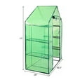 thumbnail image 6 of Portable Walk-in Greenhouse - 4 Tier 8 Shelves Plant Grow House - 56" x 29" x 77" Green Steel Frame - Indoor Outdoor Plant Protector for Flowers & Seedlings, 6 of 9