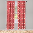 thumbnail image 4 of Ambesonne Birds Window Curtains, Cages Flowers, Each 28" W x 95" L, Dark Coral and Ivory, 4 of 4