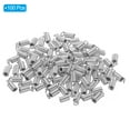 thumbnail image 3 of Unique Bargains Cord End Caps, 100Pcs 3.5x8.5mm Metal Spring Coil End Tips Crimp Terminators Caps Silver Tone, 3 of 5