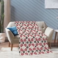 thumbnail image 4 of XMXT Throw Blankets, Heart Pet Paw Print Bed Blanket for Bedroom Sofa, 50 x 70 inches Multicolor, 4 of 9