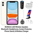 thumbnail image 1 of Restored Apple iPhone 11 128GB White Fully Unlocked Bundle: LED Wireless Speaker, Bluetooth Headphones, Screen Protector, Wireless Charger, & Phone Stand (Refurbished), 1 of 5