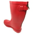 thumbnail image 3 of Forever Young Women's Solid Color With Back Mock Zipper Rain Boots, 3 of 6