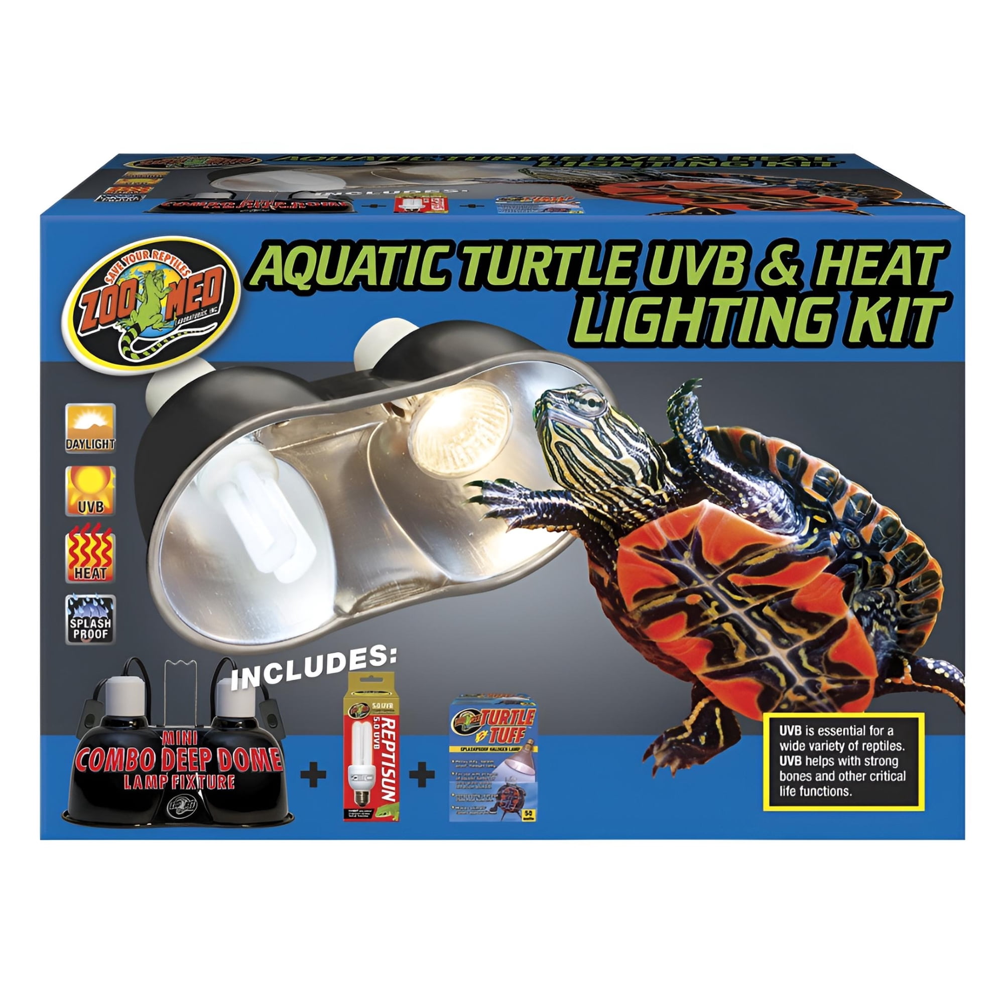 Zoo Med Aquatic Turtle UVB and Heat Lighting Kit