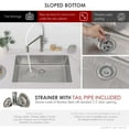 thumbnail image 3 of Stylish Dual Mount 30" Stainless Steel Single Bowl Kitchen Sink with Strainer S-411T, 3 of 11