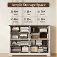thumbnail image 5 of FANRAL 8 Drawers Dresser for Bedroom,Wood Rustic Storage Cabinet Chest of Drawers,Farmhouse Large Drawers with Metal Handles,White Dresser, 5 of 8