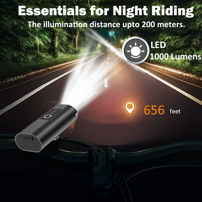 Tutti Soleil 01 Super Bright Bike Light Set Rechargeable Front